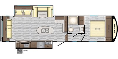 2019 CrossRoads Volante 5th Wheel VL290RL floorplan