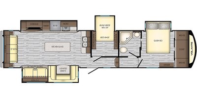 2019 CrossRoads Volante 5th Wheel VL365MD floorplan