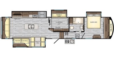 2019 CrossRoads Volante High Profile 5th Wheel VL3801MD High Profile floorplan