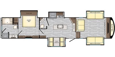 2019 CrossRoads Volante High Profile 5th Wheel VL3851FL High Profile floorplan