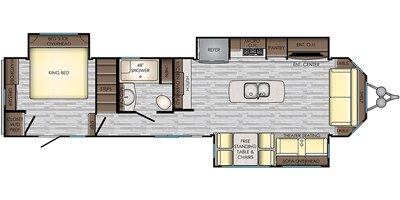 2019 CrossRoads Hampton HP370FDL floorplan