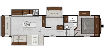 2019 Forest River Impression 34MID floorplan