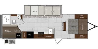 2019 Forest River Impression 26BH floorplan