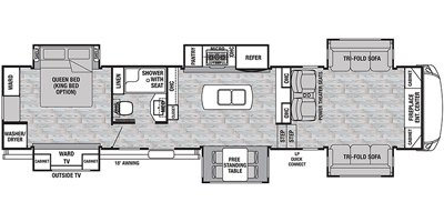 2019 Forest River Cedar Creek Silverback Edition 37FLK floorplan