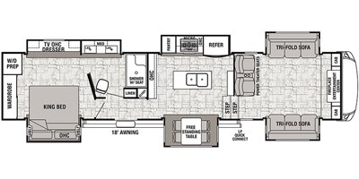 2019 Forest River Cedar Creek Hathaway Edition 38FLX floorplan