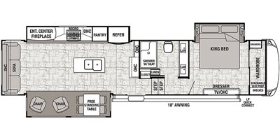 2019 Forest River Cedar Creek Hathaway Edition 36CK2 floorplan