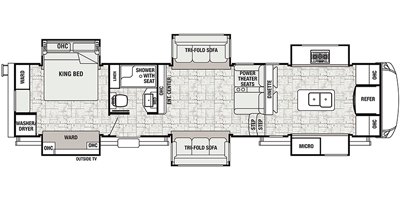 2019 Forest River Cedar Creek Champagne Edition 38EFK floorplan