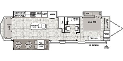 2019 Forest River Cedar Creek Cottage 40CRS floorplan