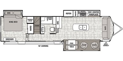 2019 Forest River Cedar Creek Cottage 40CL floorplan