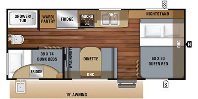 2019 Jayco Jay Feather 20BH floorplan