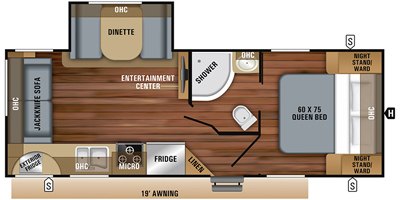 2019 Jayco Jay Feather 24RL floorplan