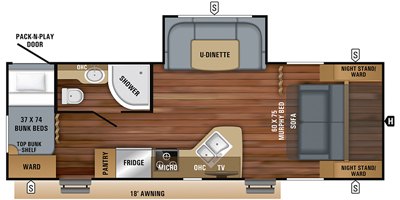 2019 Jayco Jay Feather 24BHM floorplan