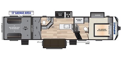 2019 Keystone Impact 343 floorplan