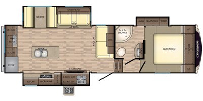 2019 CrossRoads Cruiser Aire CR28RD floorplan