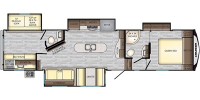 2019 CrossRoads Cruiser CR3351BH floorplan