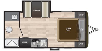 2019 Keystone Hideout (All Regions) 179LHS floorplan