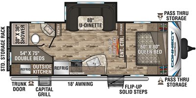 2019 KZ Connect C241BHK floorplan