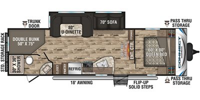 2019 KZ Connect C281BHK floorplan