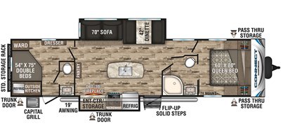 2019 KZ Connect C332BHK floorplan