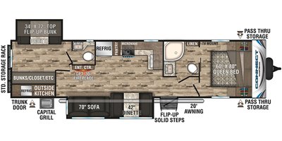 2019 KZ Connect C322BHK floorplan