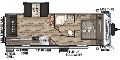 2019 KZ Connect C241RLK floorplan