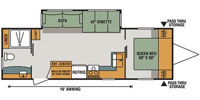 2019 KZ Connect C261RB floorplan