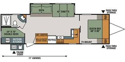 2019 KZ Connect C271BHK floorplan