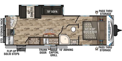 2019 KZ Connect C261RKK floorplan