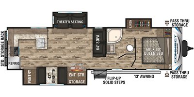 2019 KZ Connect C313RK floorplan