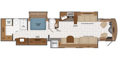 2019 Fleetwood Discovery® LXE 44H floorplan