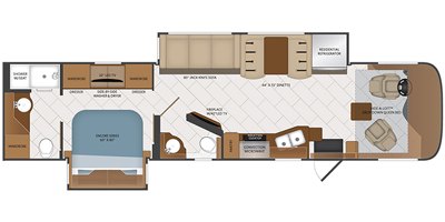 2019 Fleetwood Pace Arrow® 36U floorplan