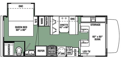 2019 Forest River Sunseeker 2250S LE floorplan