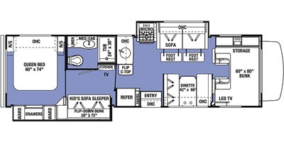 2019 Forest River Sunseeker 3250DS LE floorplan