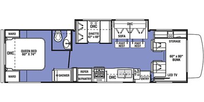 2019 Forest River Sunseeker 2850S LE floorplan