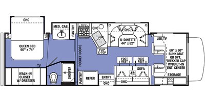 2019 Forest River Sunseeker 3040DS floorplan