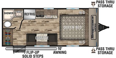 2019 KZ Sportsmen Classic 160QB floorplan