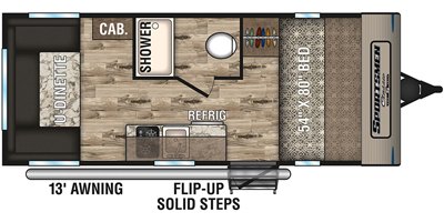 2019 KZ Sportsmen Classic 170RD floorplan