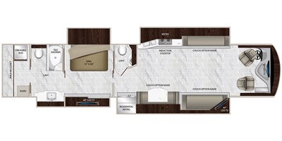 2019 Monaco Signature 44M floorplan