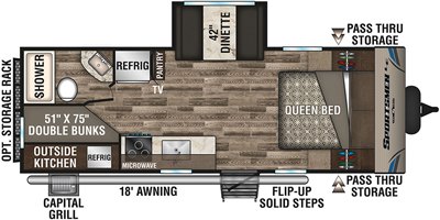 2019 KZ Sportsmen LE 231BHKLE floorplan