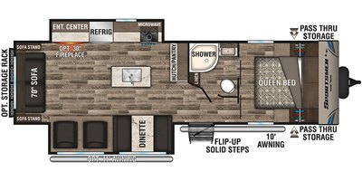 2019 KZ Sportsmen LE 292RLLE floorplan