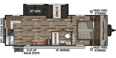 2019 KZ Sportsmen LE 241RKLE floorplan