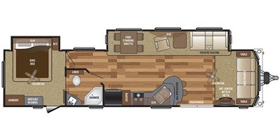 2019 Keystone Retreat 391FDEN floorplan