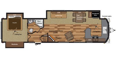 2019 Keystone Retreat 391FKSS floorplan