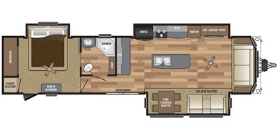 2019 Keystone Retreat 39MKTS floorplan