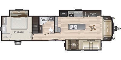 2019 Keystone Retreat 39LOFT floorplan