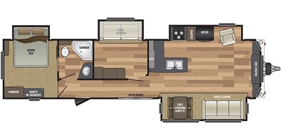 2019 Keystone Retreat 39MBNK floorplan