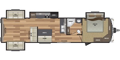 2019 Keystone Retreat 391RDEN floorplan