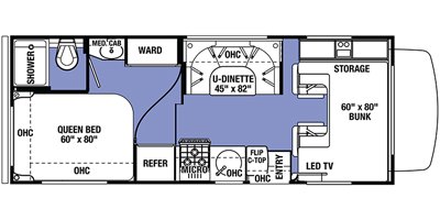 2019 Forest River Sunseeker 2350 LE floorplan