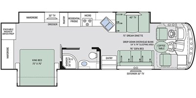 2019 Thor Motor Coach Hurricane 33X floorplan