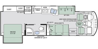 2019 Thor Motor Coach Miramar 32.2 floorplan